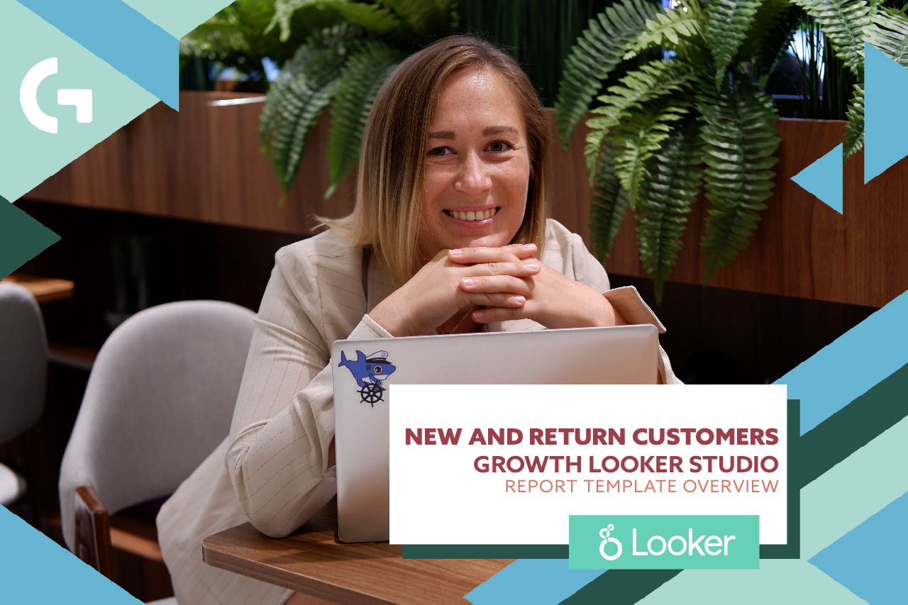 New and Return customers growth Looker Studio report template overview
