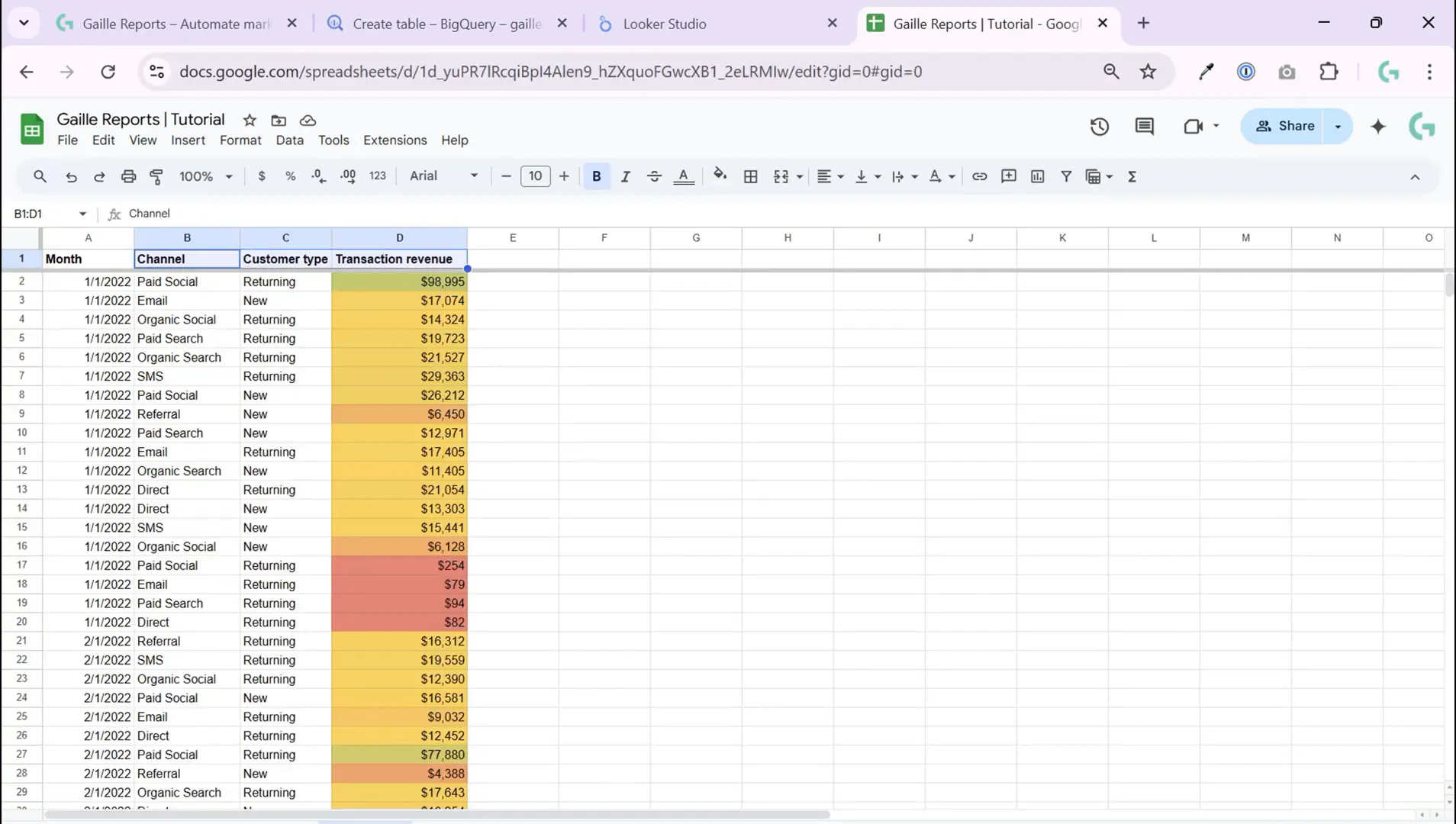 Selecting specific sheet tab range for import in BigQuery