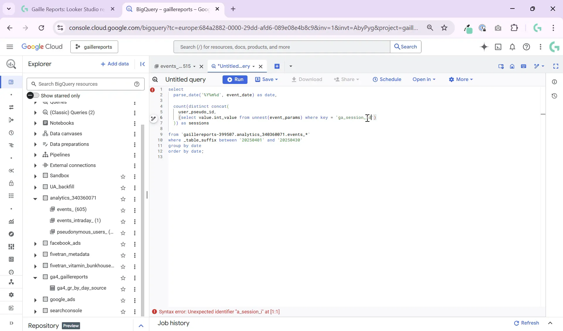 How to Calculate GA4 Sessions in BigQuery (No Code)