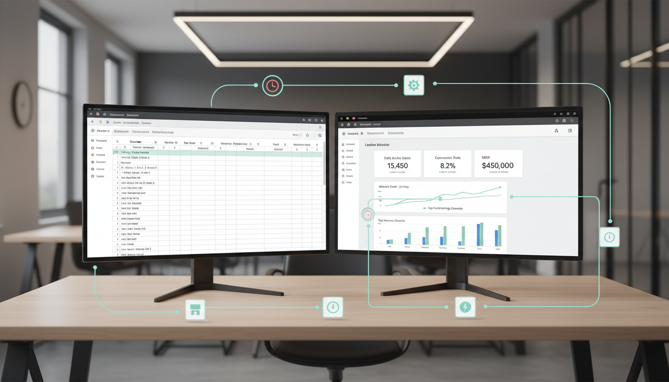 No-code workflow connected to Sheets