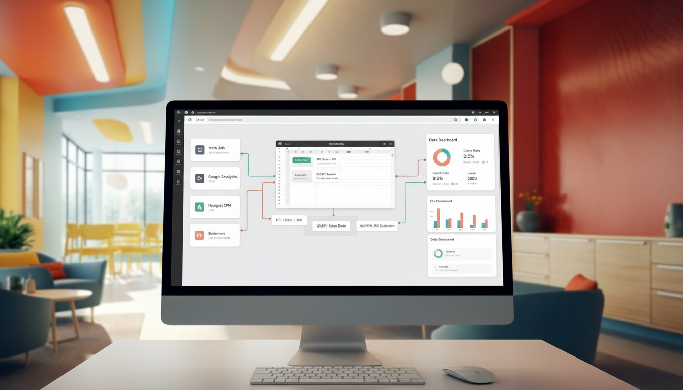 Spreadsheet formulas and dashboard reporting setup