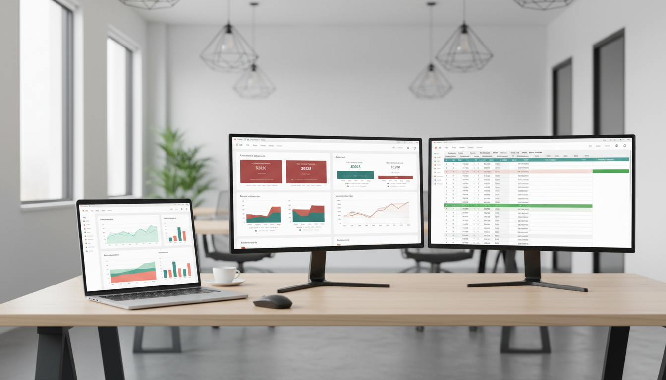 Looker Studio dashboard on laptop screen