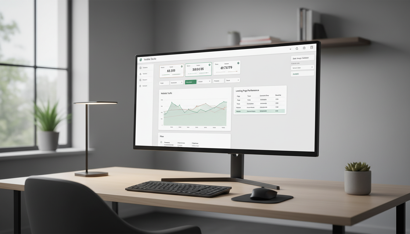Marketing dashboard charts and analytics view