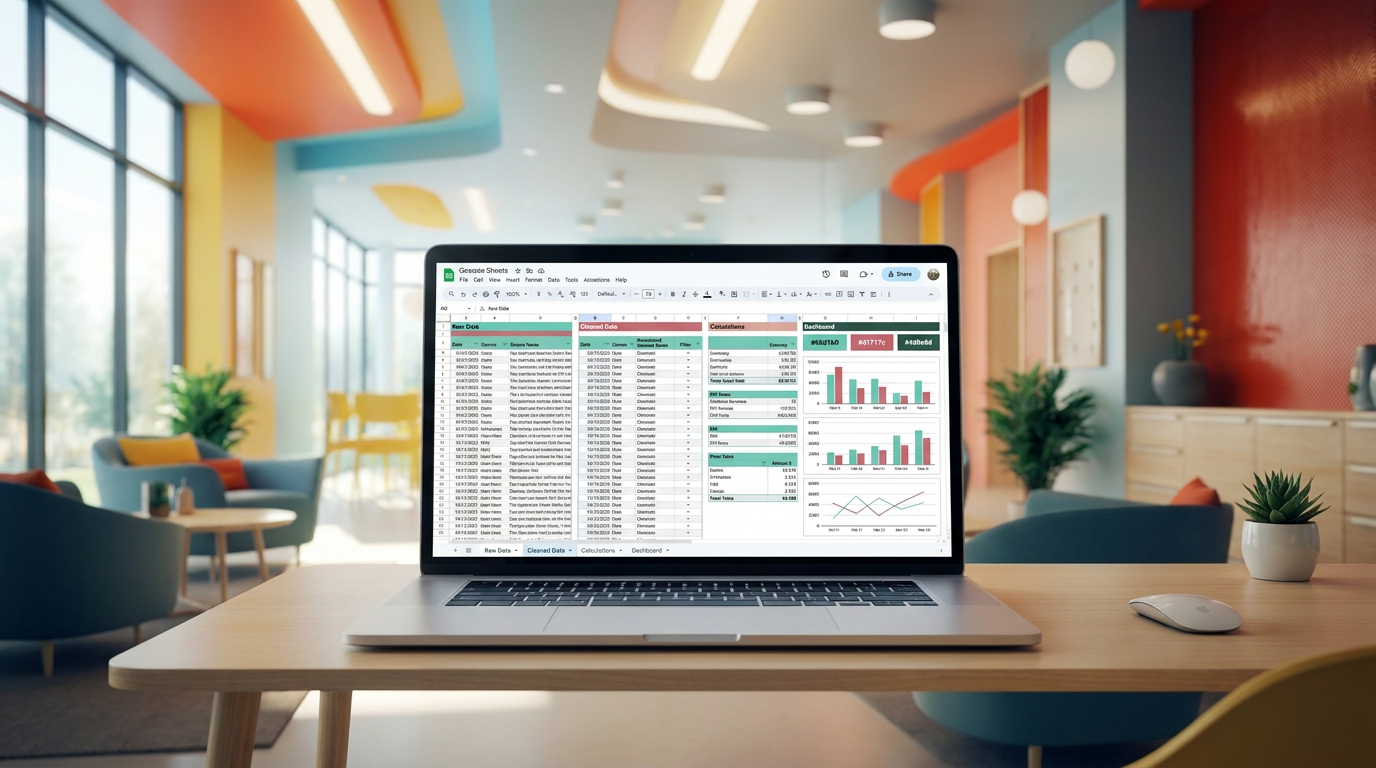 Marketing data dashboard in Google Sheets