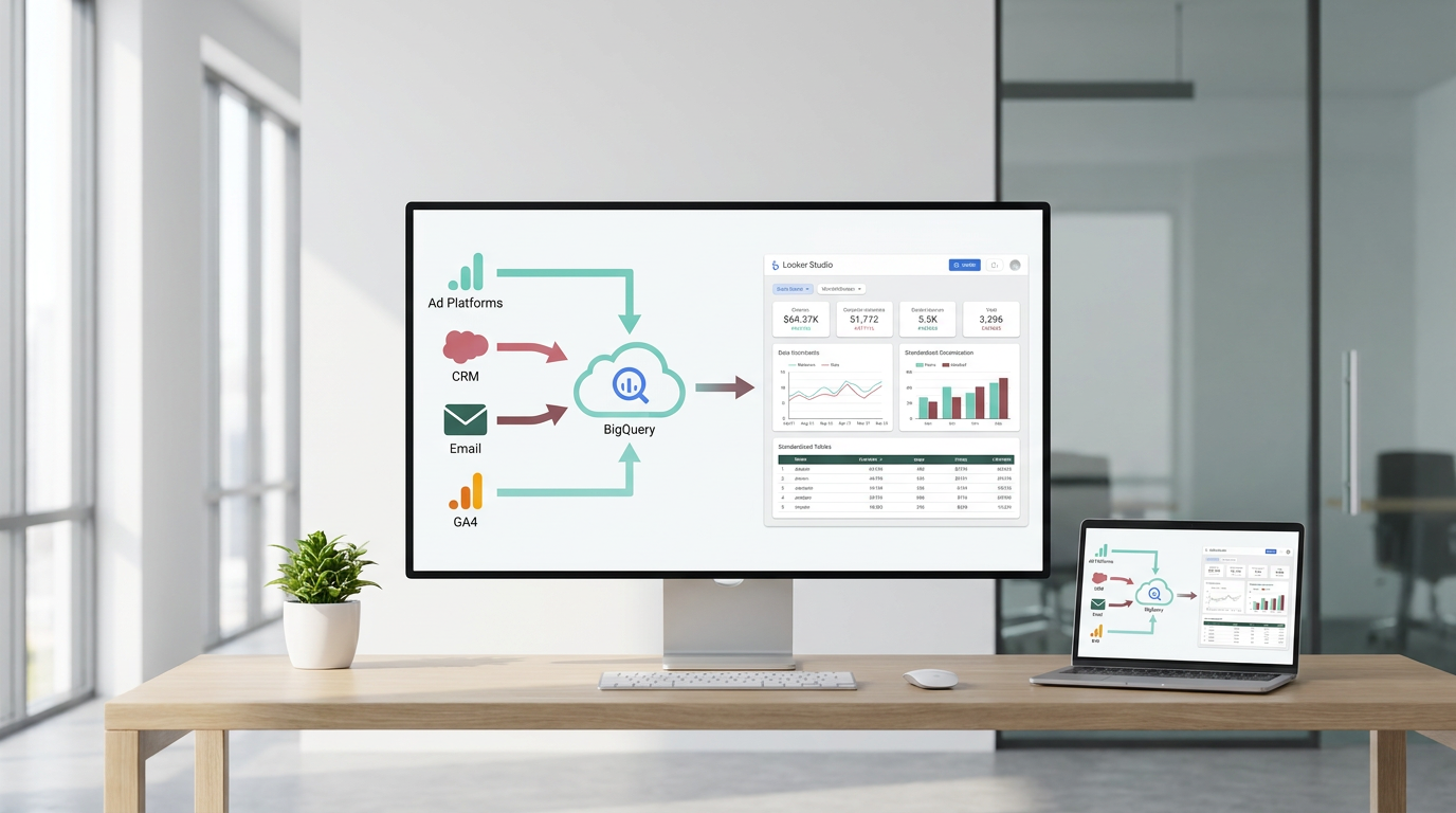 Marketer reviewing campaign data reports