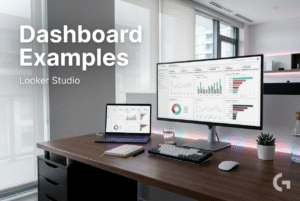 Show real examples of marketing dashboards and explain how each one is structured.