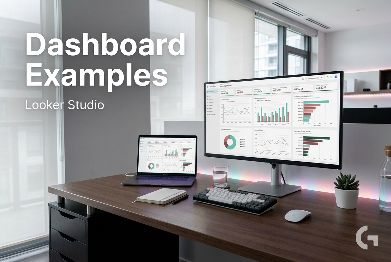 Show real examples of marketing dashboards and explain how each one is structured.
