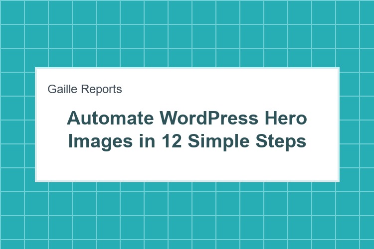 Automate WordPress Hero Images in 12 Simple Steps