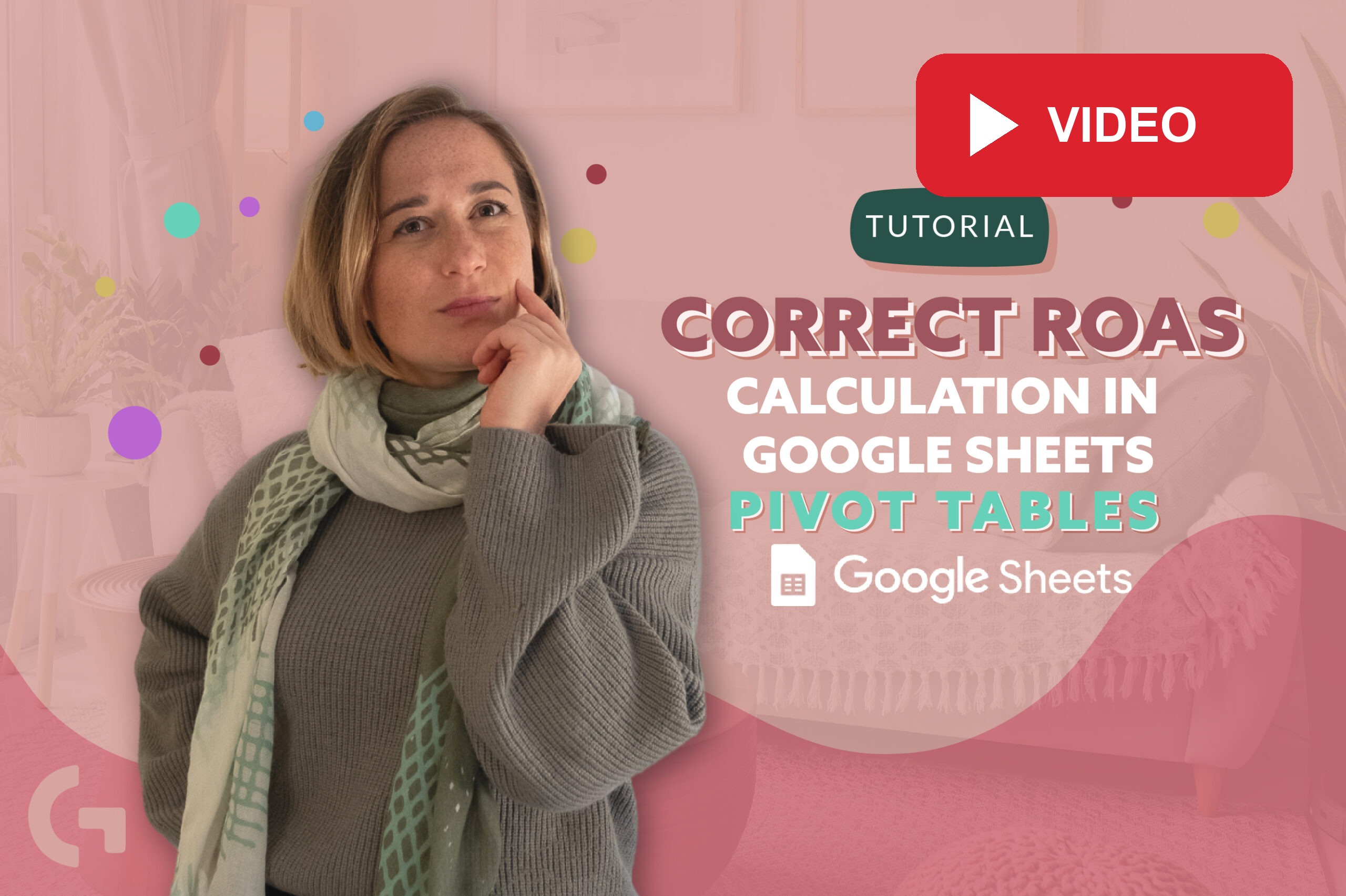 Correct ROAS calculation in Google Sheets pivot tables: Video