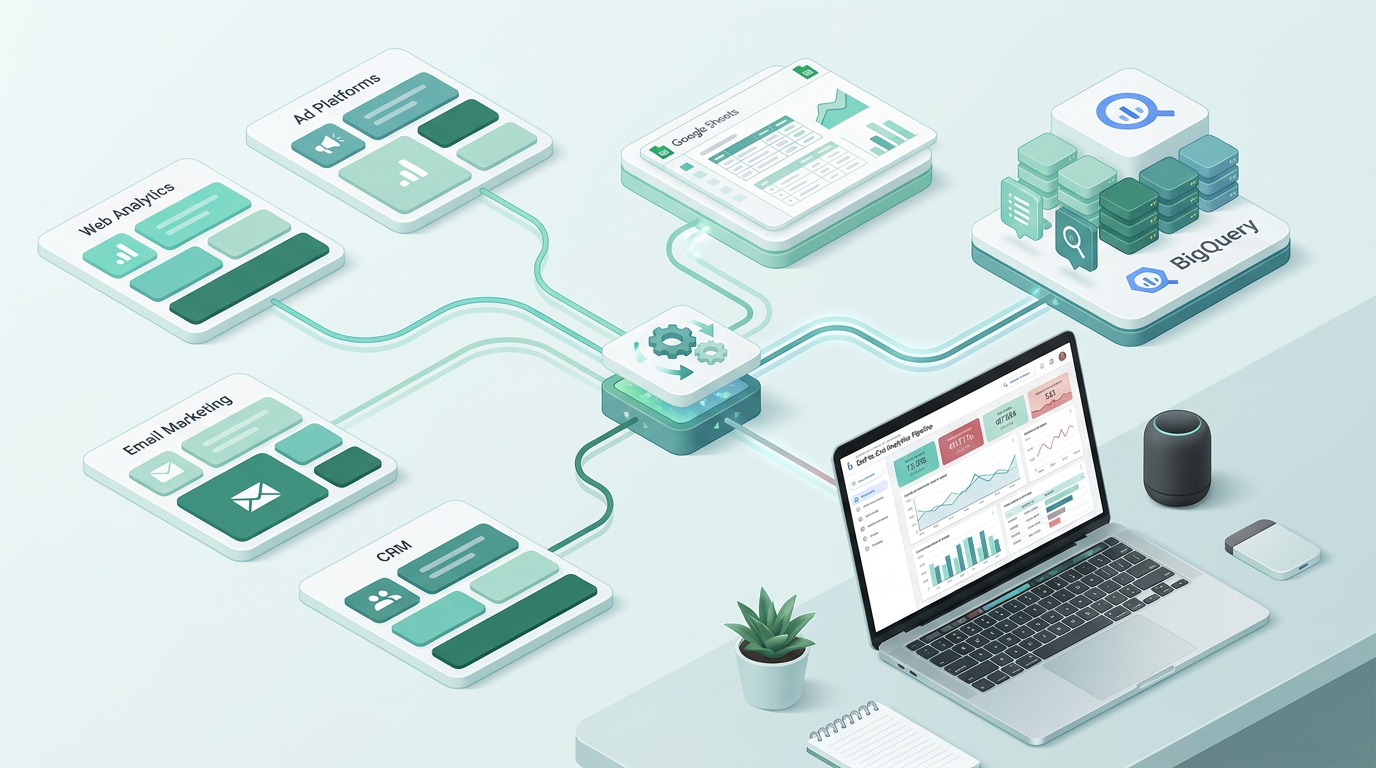 Marketing dashboard and analytics workflow overview