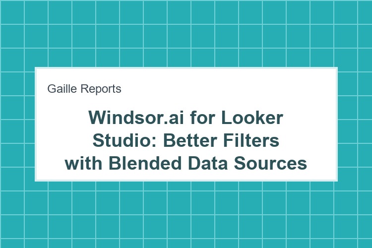 Windsor.ai for Looker Studio: Better Filters with Blended Data Sources