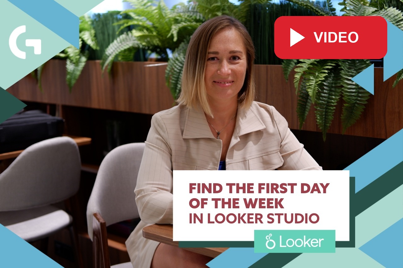 Find the first day of the week in Looker Studio: Video