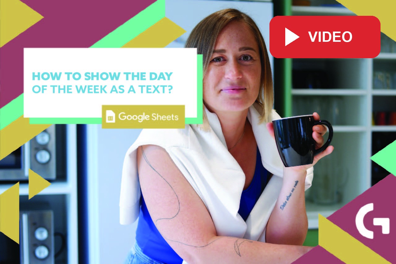How to show the day of the week as a text in Google Sheets?