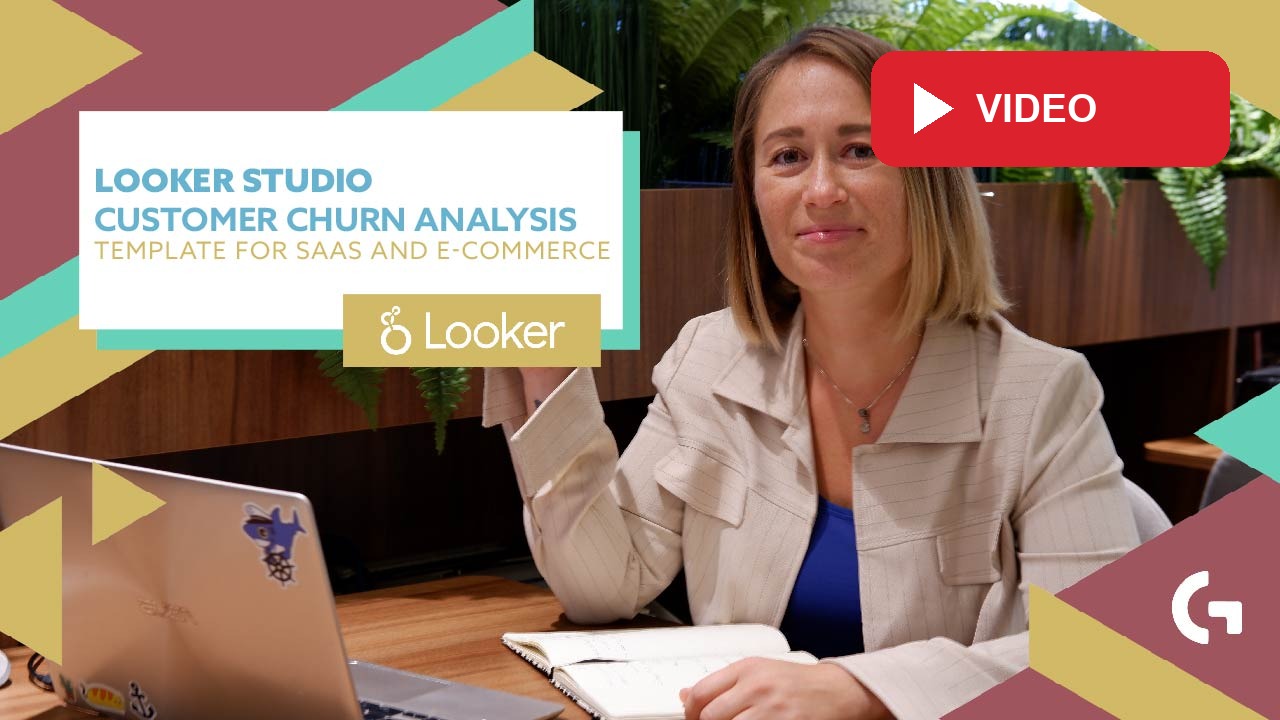 Looker Studio Customer Churn Analysis Template for SaaS and