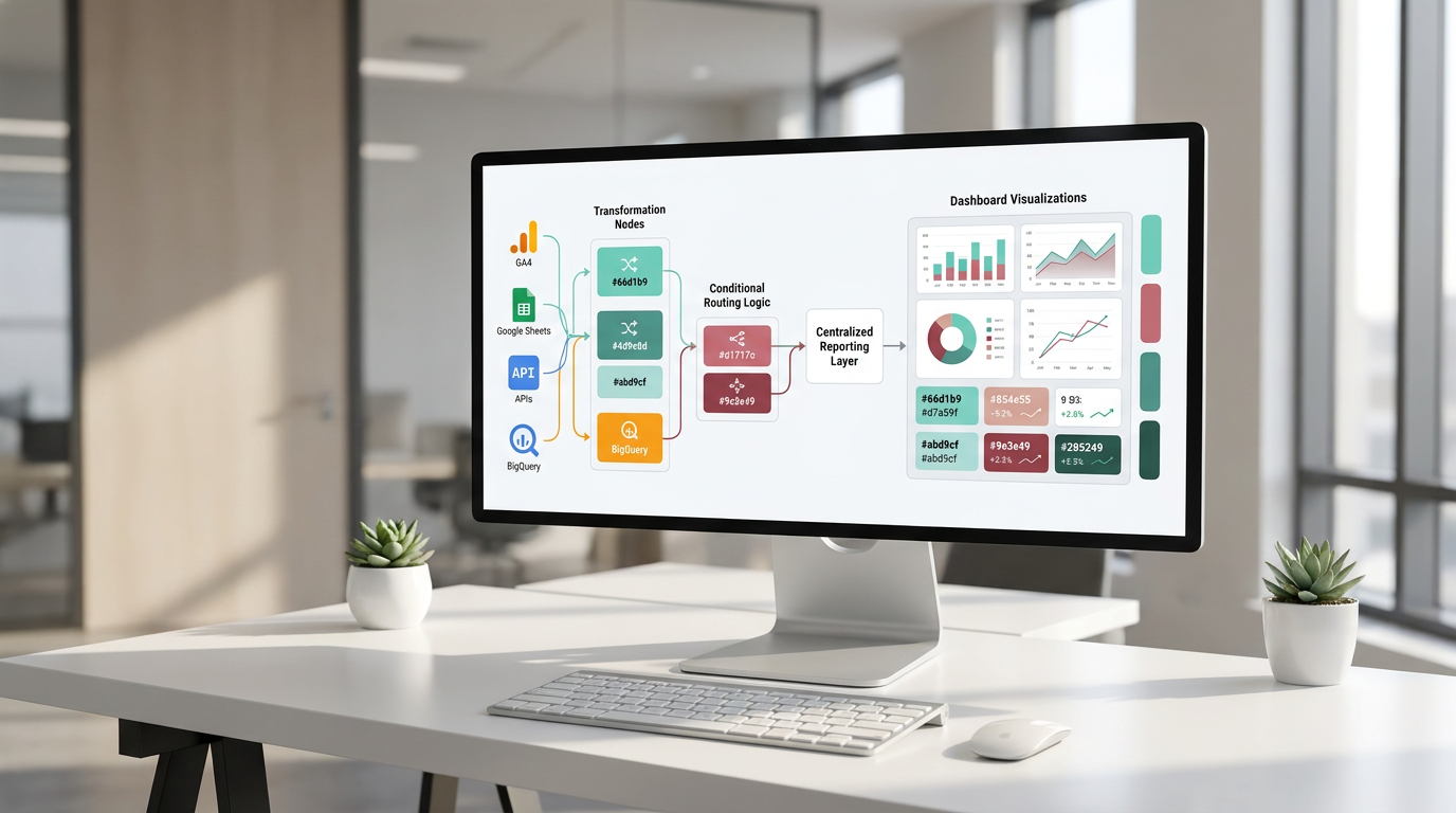 Marketing data pipeline feeding dashboard