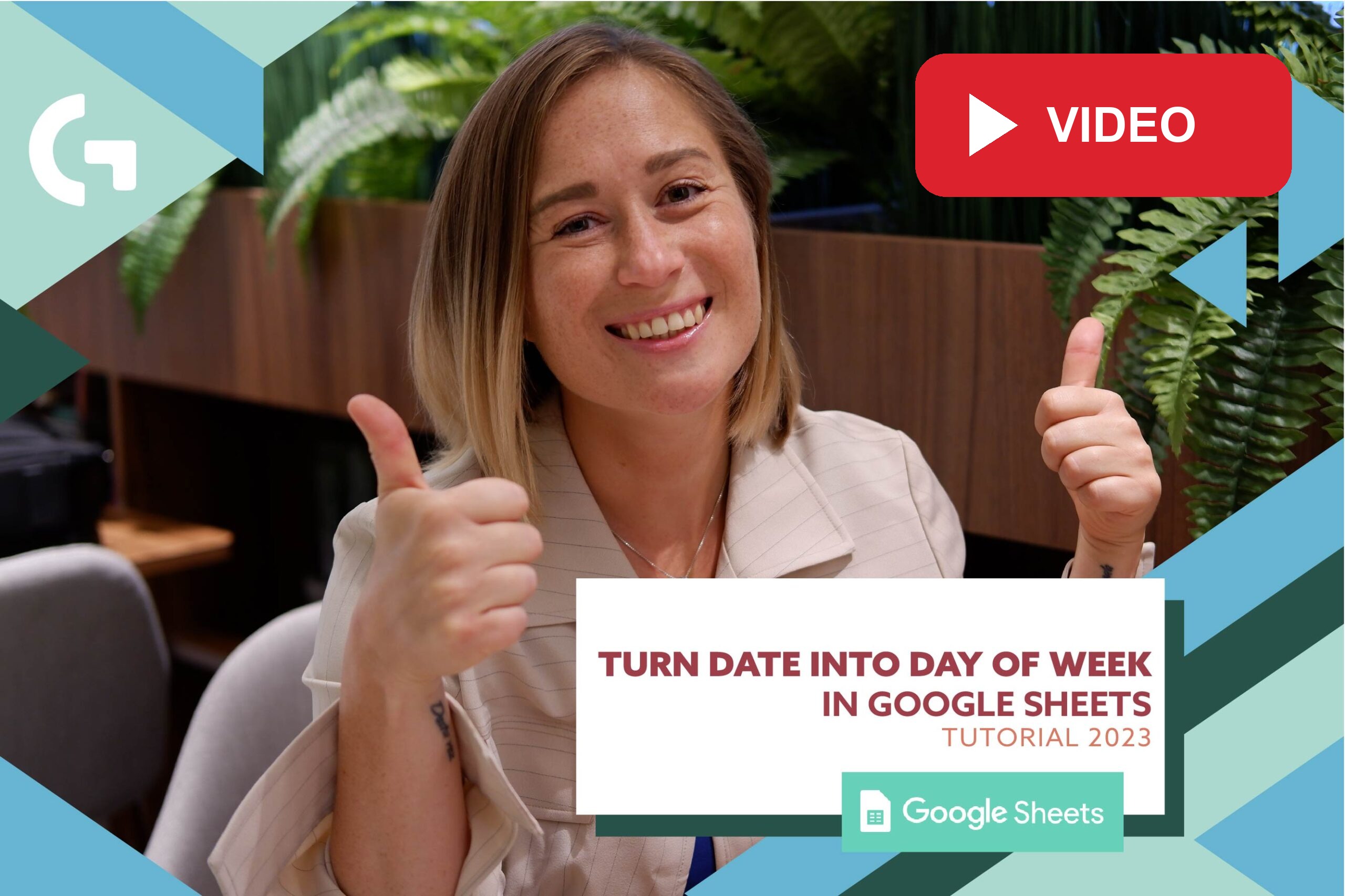 Turn date into day of week in Google Sheets tutorial 2023